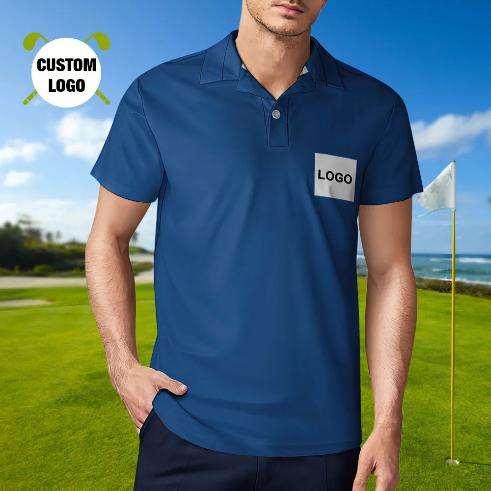 Men's Custom Logo Polo Shirt Personalised Golf Shirts