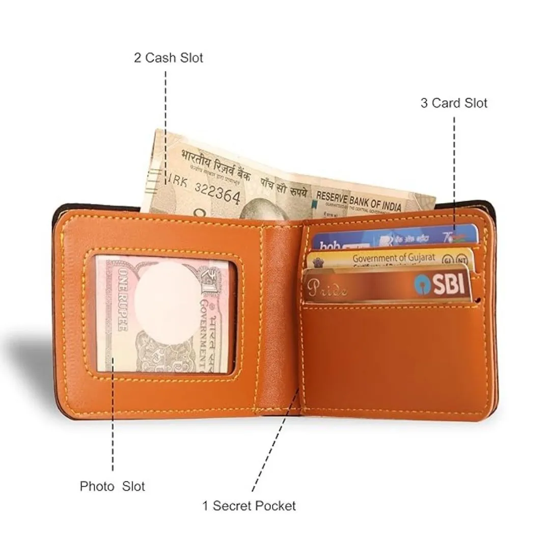 Mens Personalized Wallet with King Charm - Tan