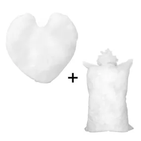 Microfiber Pillow Shell / Cover - 18" Heart Shaped for printing and sublimation   1 LB Stuffing