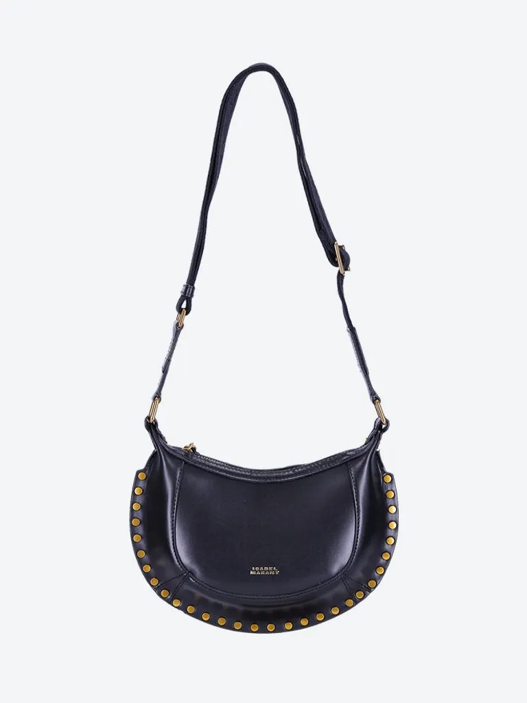 Mini moon leather shoulder bag