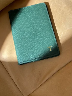 'Mito' Green Grain Leather Bi Fold Cardholder