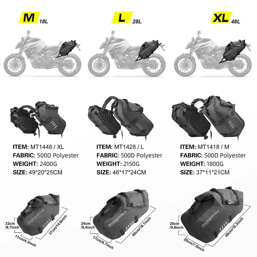 Motorcycle Large Capacity 100% Waterproof Saddle Bag