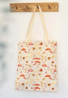 Mushroom Print Polycotton | TOTE BAG