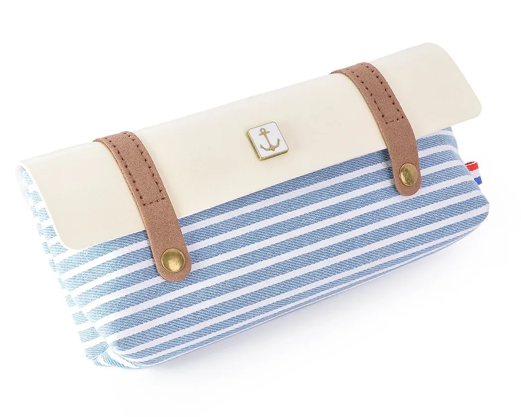 Navy Style Pen and Pencil Case - Blue