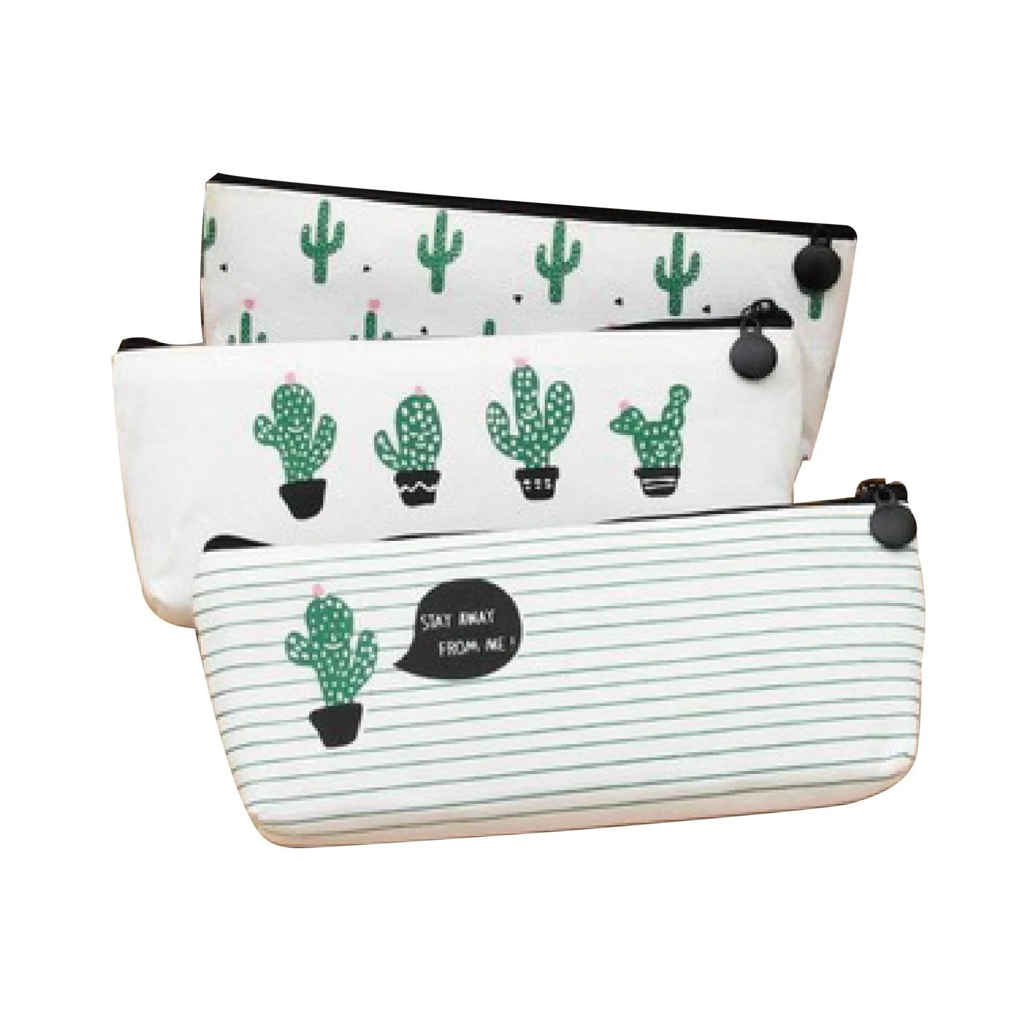 Original Korean Style Simple Hand-painted Cactus Pencil Case Storage Bag Cosmetic Bag NP-H7TGY-1