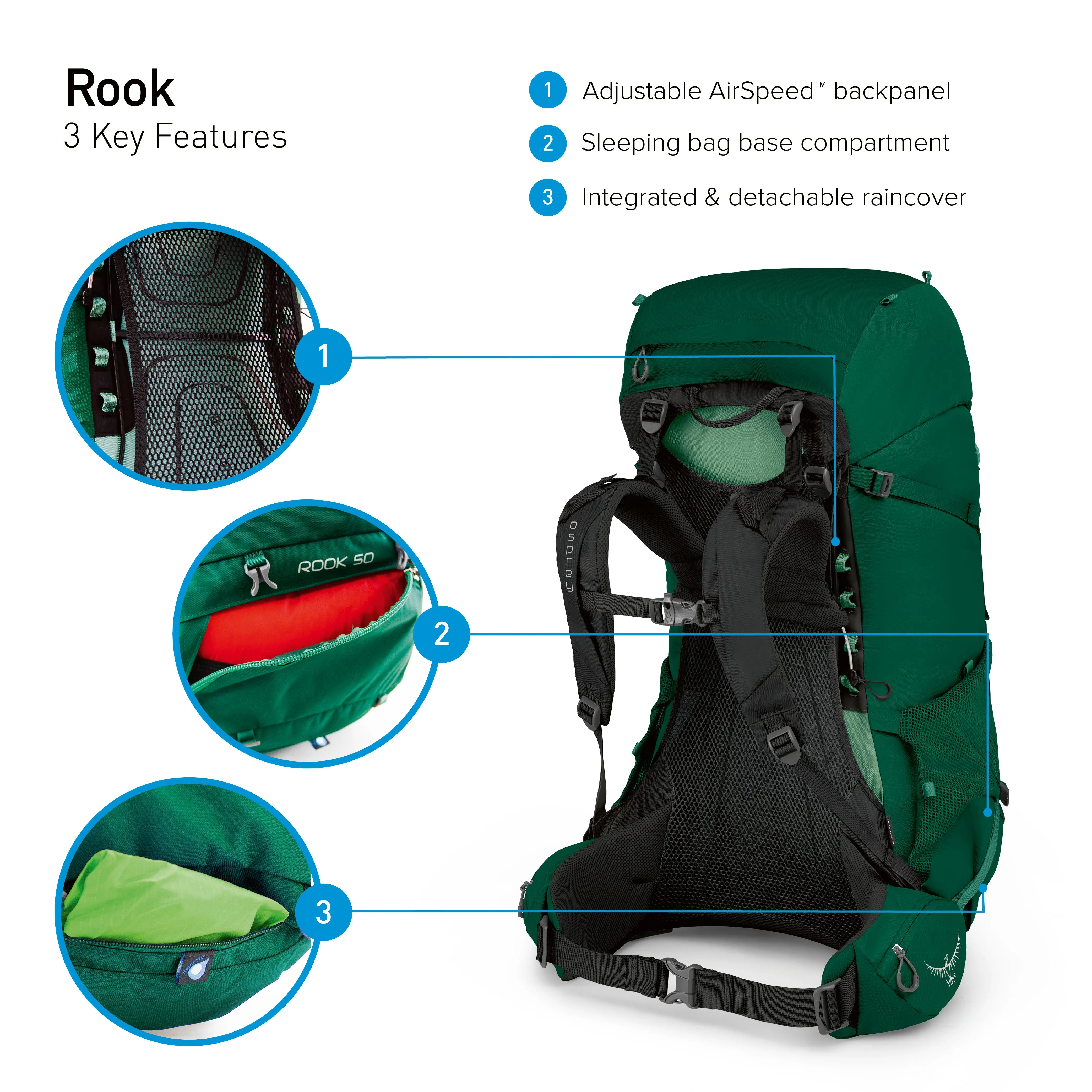 Osprey Rook 65L Mens Backpack Hire (Duke of Edinburgh Recommended)