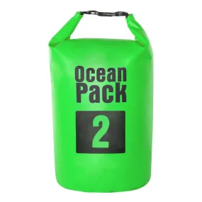 Outdoor Waterproof Bag Dry Sack PVC Barrel Bag, Capacity: 2L (Green)