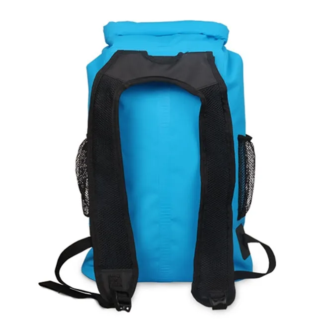 Outdoor Waterproof Dry Dual Shoulder Strap Bag Dry Sack PVC Barrel Bag, Capacity: 25L (Yellow)