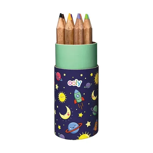 Outer Space Navy Draw 'n' Doodle Mini Colored Pencils   Sharpener - Set of 12