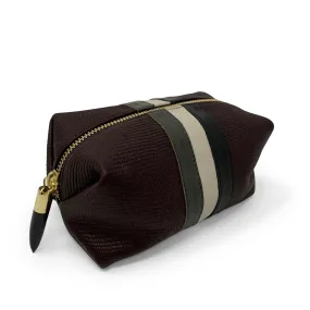 Oxblood Petite Lizard Cosmetic Case