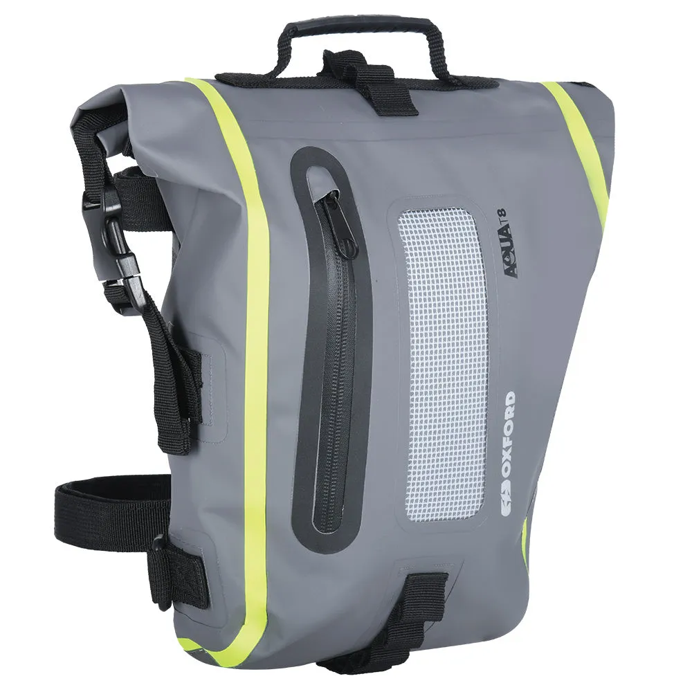 Oxford Aqua T8 Tail Bag Black Grey Fluo