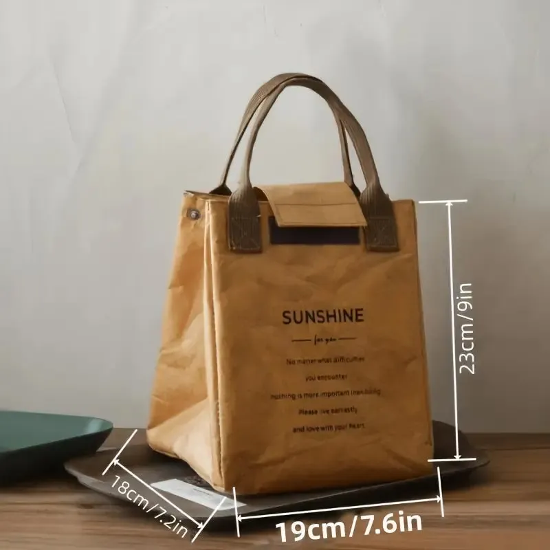 Paper Bento Bag Waterproof And Oilproof Insulation Bag