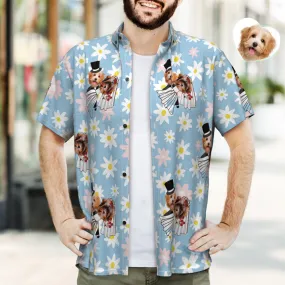 Personalised Pet Couple Face Hawaiian Shirt Best Funny Wedding Shirts