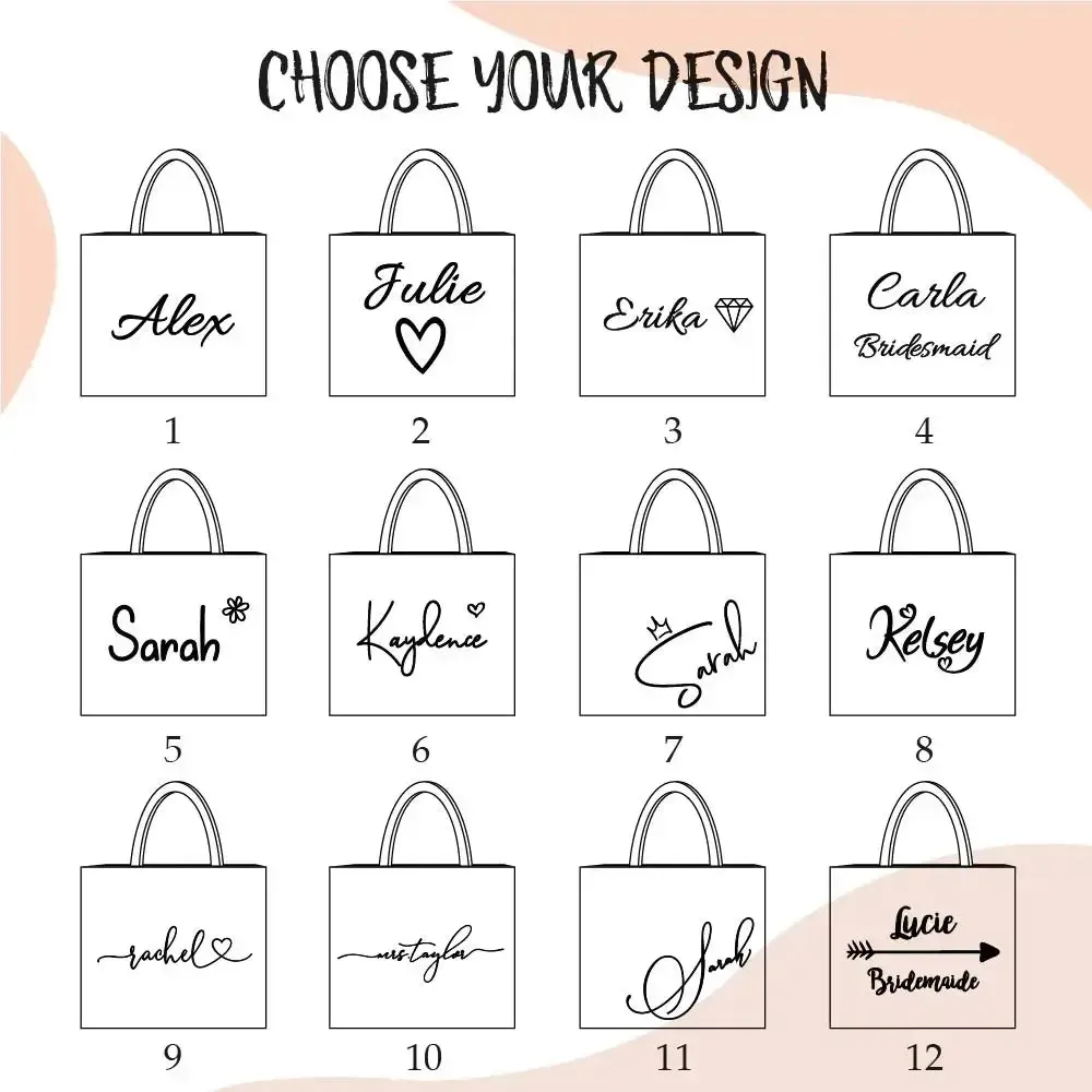 Personalized Metallic Tote Bag -Perfect for Bridesmaids!