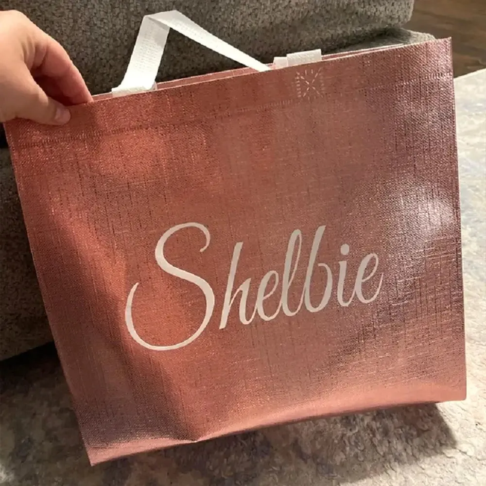 Personalized Metallic Tote Bag -Perfect for Bridesmaids!