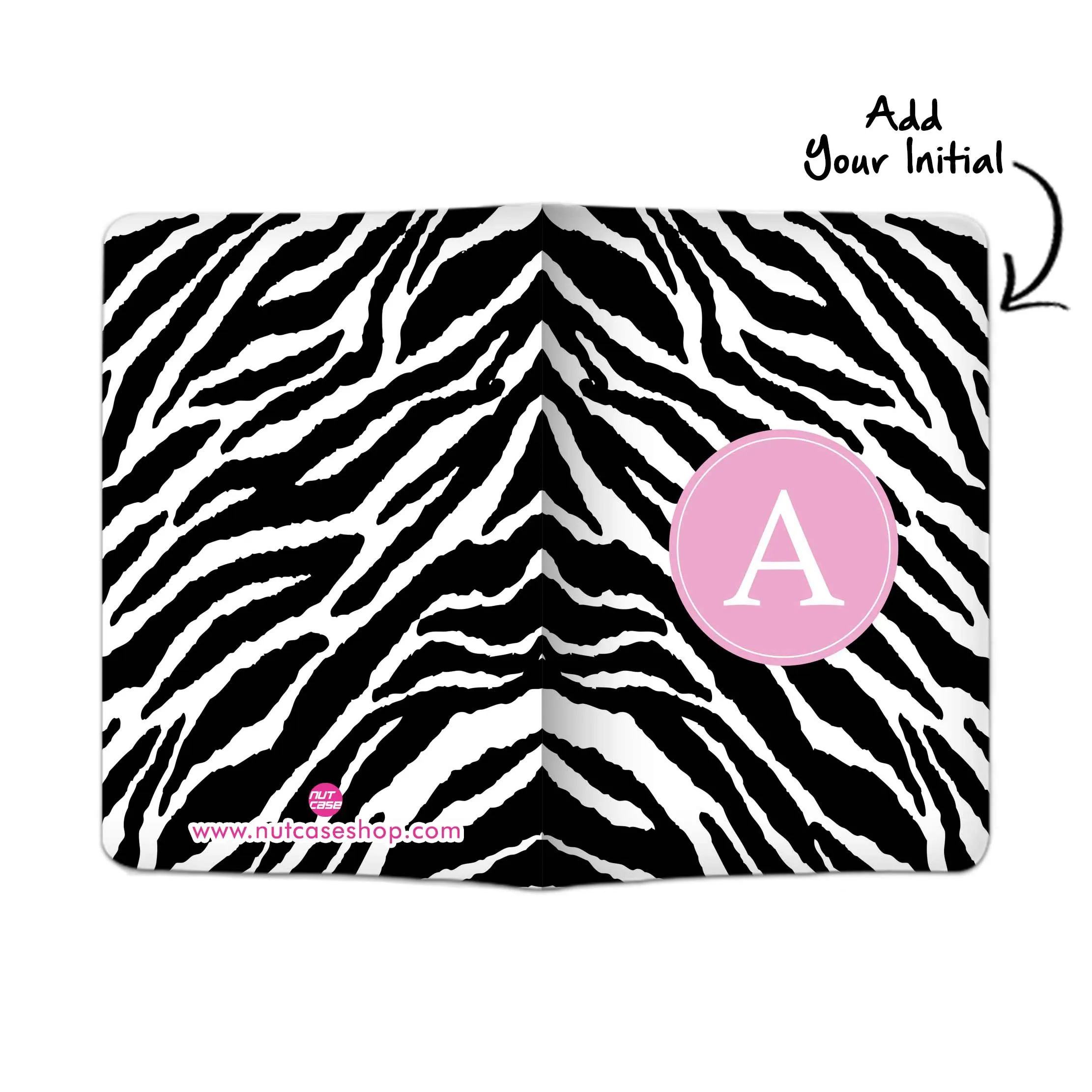 Personalized Passport Cover Luggage Tag Set - Zebra Print