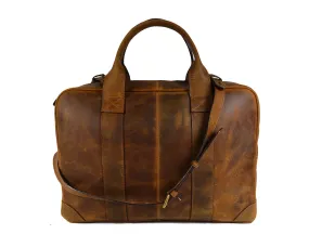 Picton Leather Office Bag - Caramel Brown