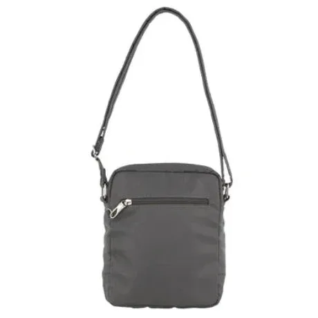 Pierre Cardin Nylon Anti - Theft Cross Body Bag Grey - 21x7x23cm