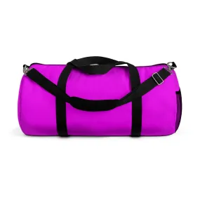 Pink Solid Color Duffle Bag, Best Designer Solid Pink Color All Day Small Or Large Size Duffel Bag, Made in USA