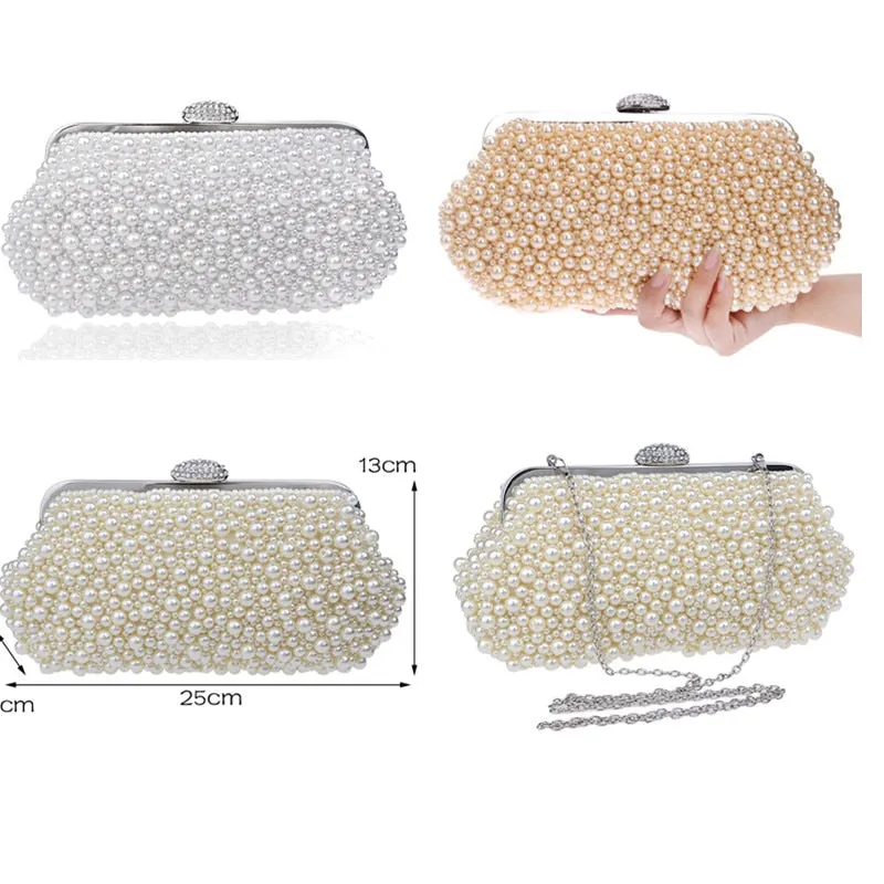 Polyester Pearl Shell Bag For Wedding