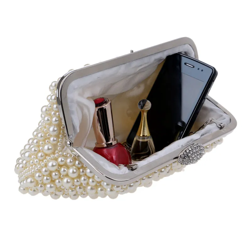 Polyester Pearl Shell Bag For Wedding