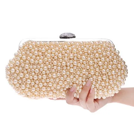 Polyester Pearl Shell Bag For Wedding