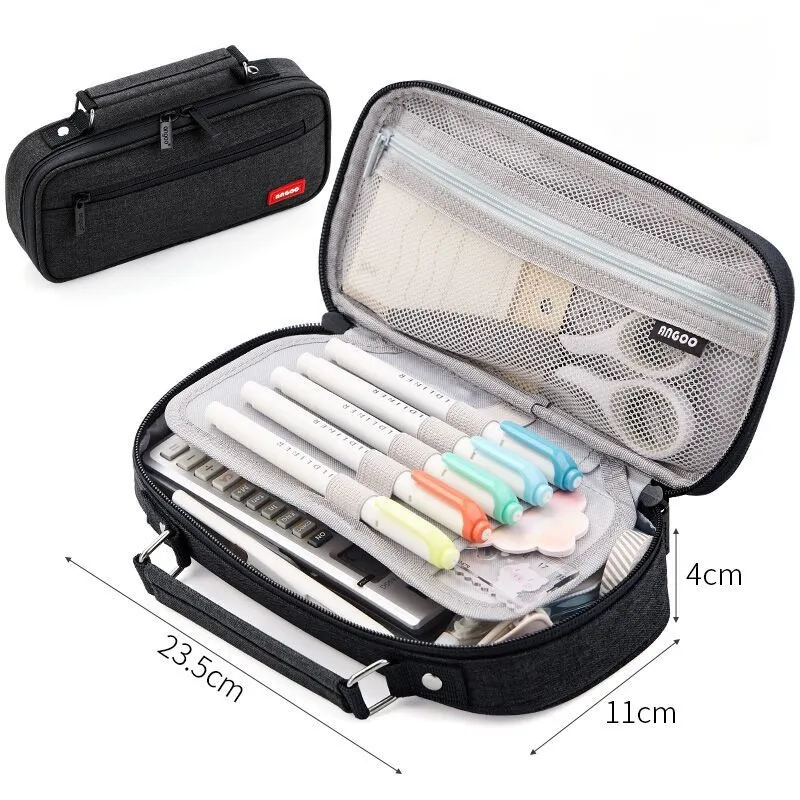 Portable Large Capacity Pencil Crayon Pencil Case Multifunctional Student Storage Pencil Case