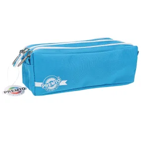 Premto - Pencil Case - 3 Pocket - Printer Blue