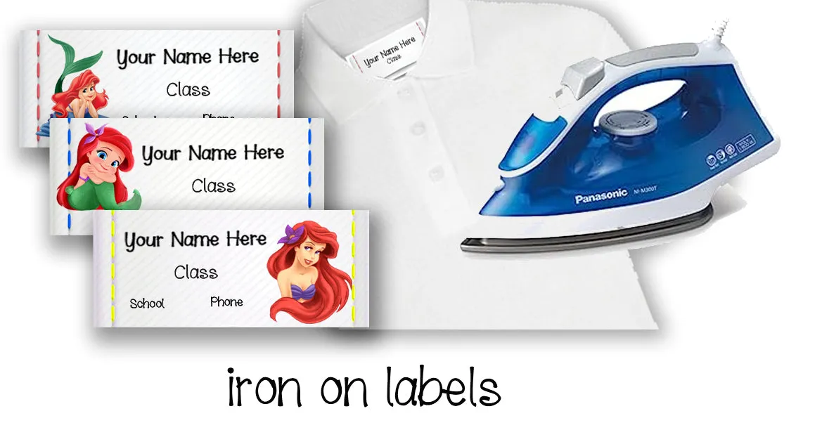 ""Ariel (little mermaid)" School labels packs