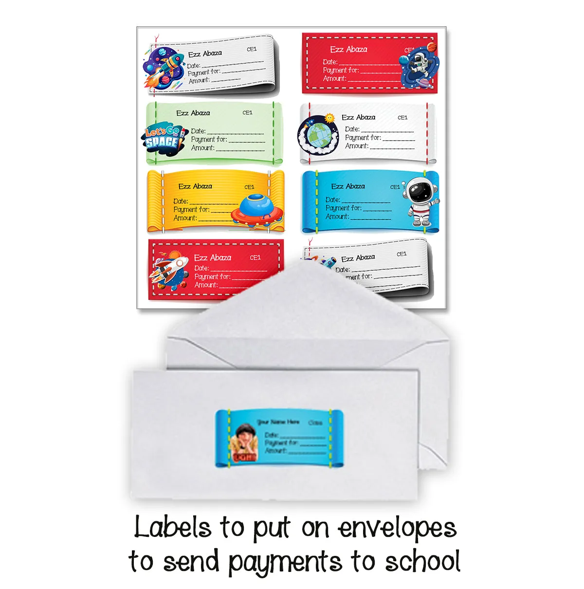 ""Space" School labels packs