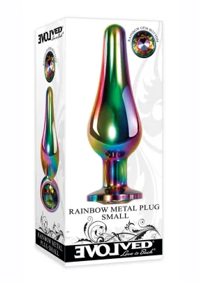 Rainbow Metal Anal Plug