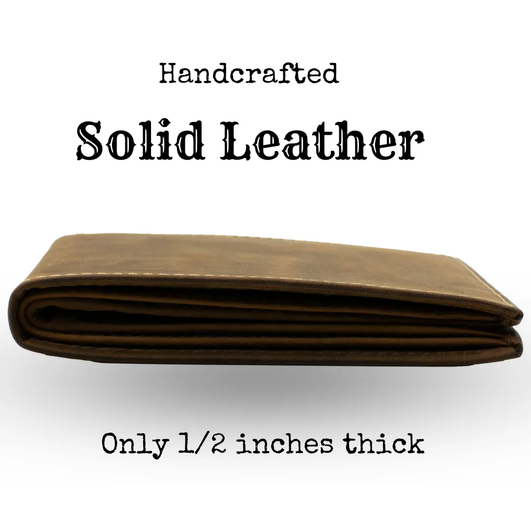 Randolph Distressed Leather Bifold Wallet by Nickel Smart®