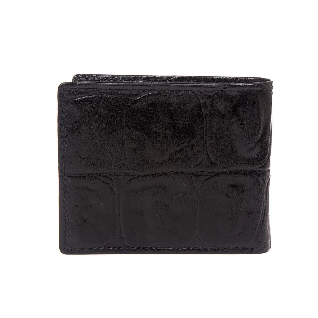 Ready to Ship Luxury Corporate Gift- Great Dane | Genuine Leather Couple Wallet Gift Set | Colour: Croco Print Black