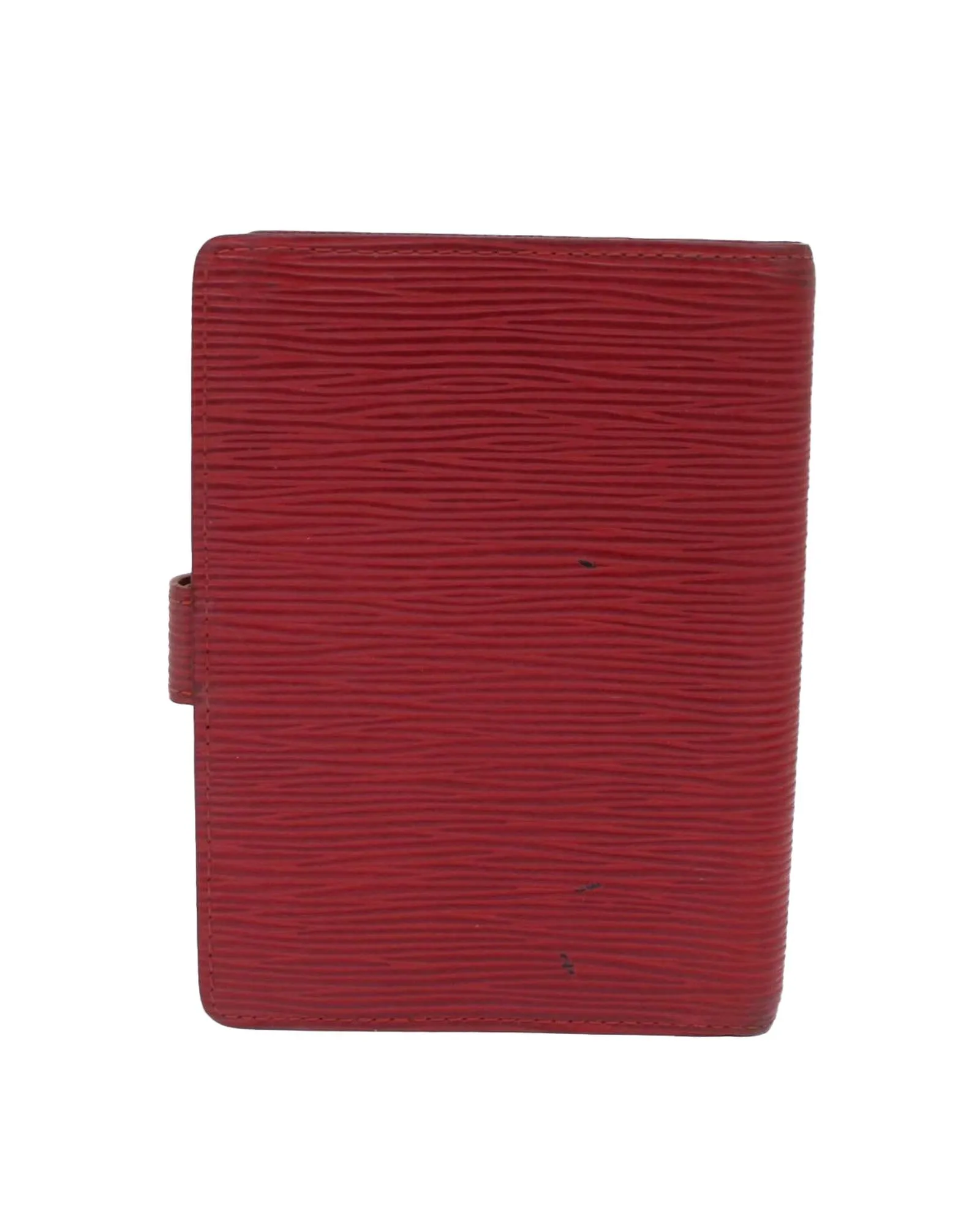 Red Epi Leather Day Planner Cover - LV Auth