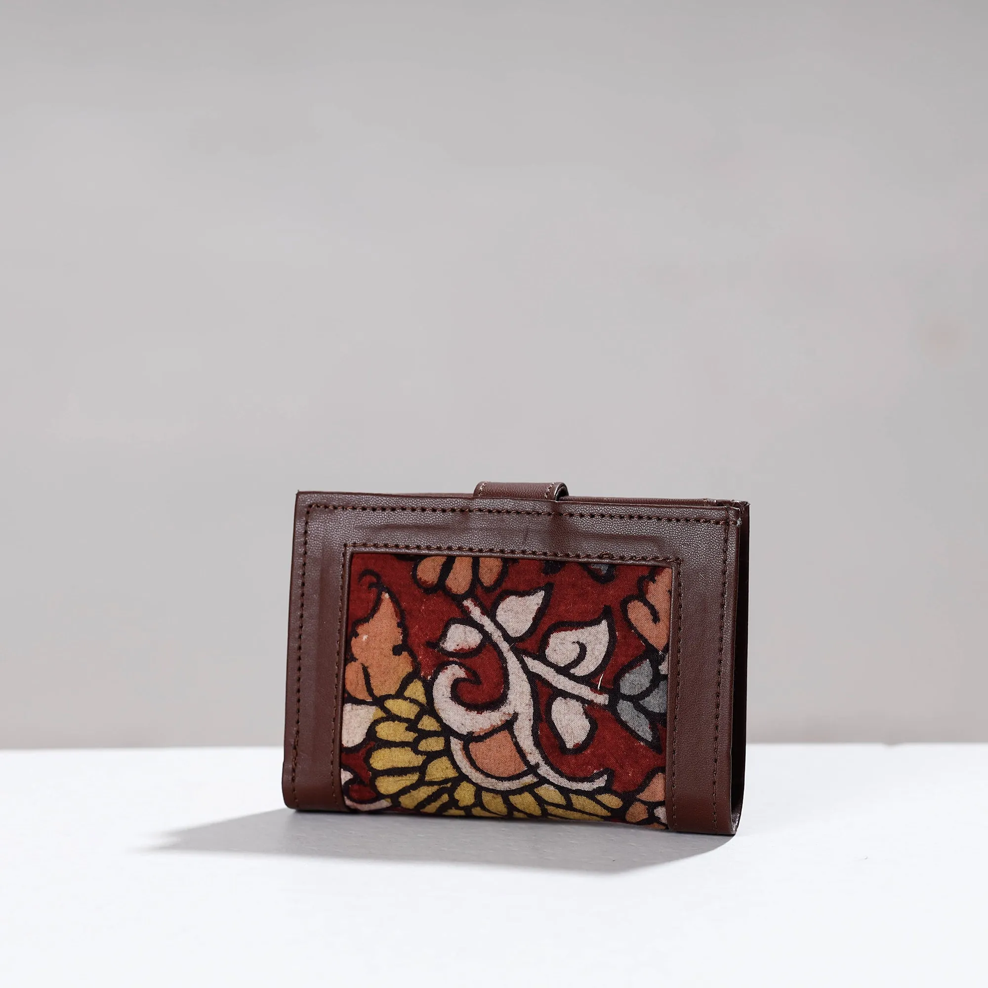 Red - Handpainted Kalamkari Cotton Wallet