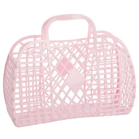 Retro Basket- Large Pink