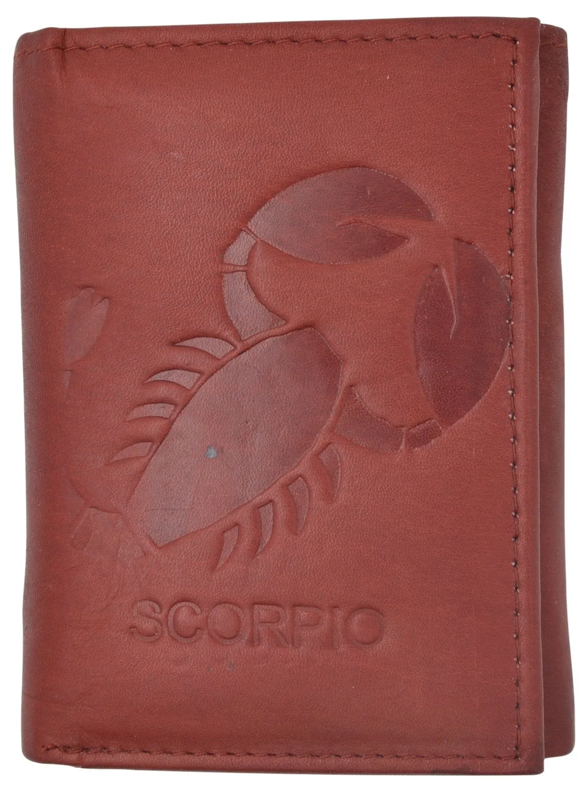 Scorpio Zodiac Sign Bifold Trifold Genuine Leather Men's Wallets