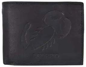 Scorpio Zodiac Sign Bifold Trifold Genuine Leather Men's Wallets