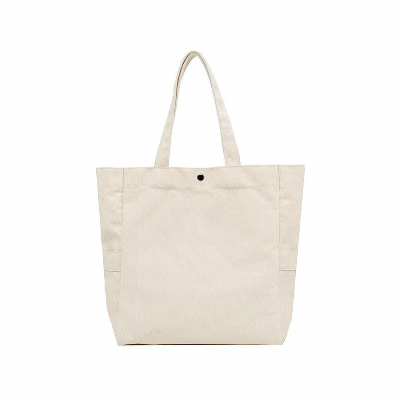 Solid Color Simple Canvas Tote Bag | Shoulder Bag