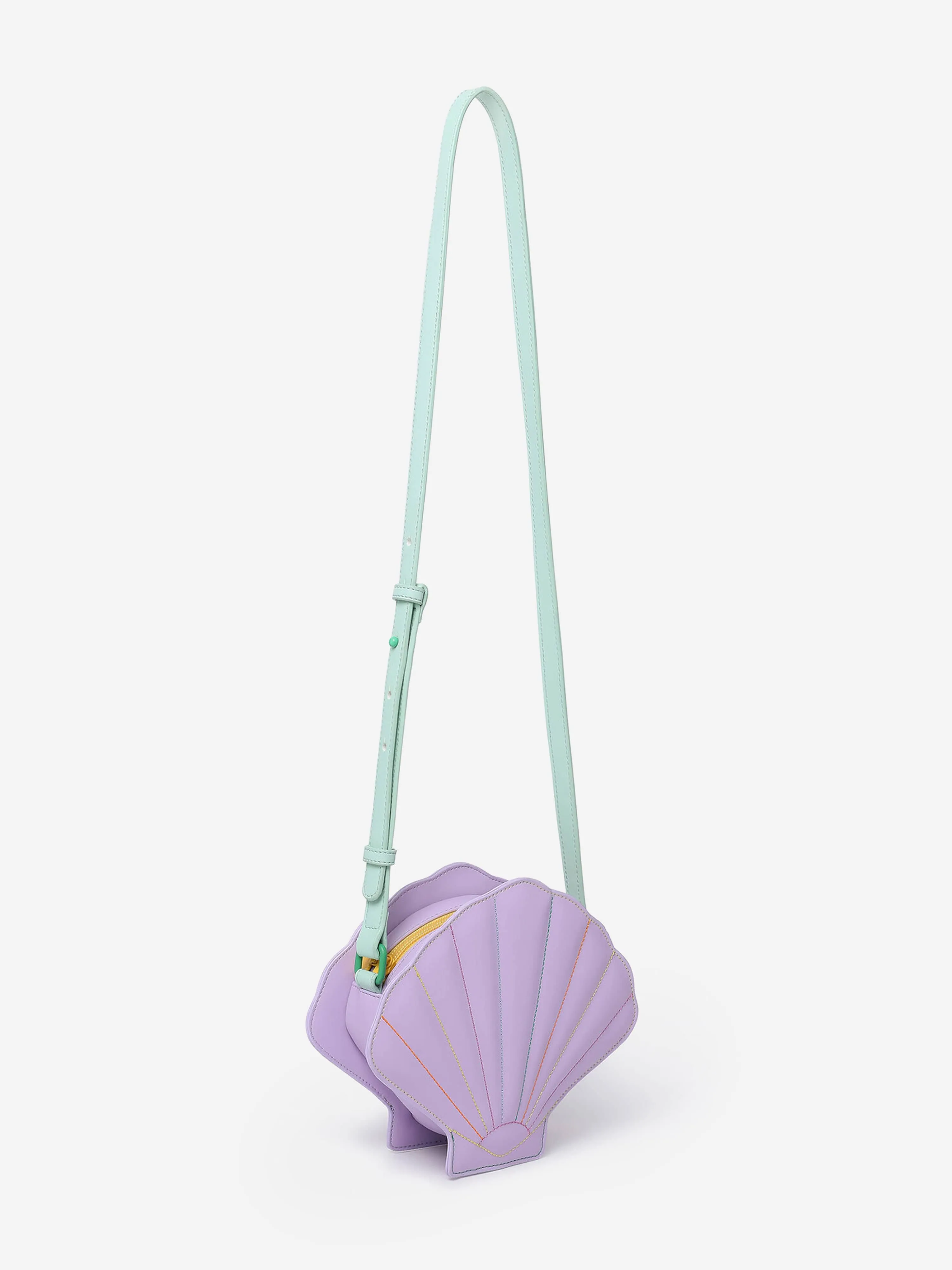 Stella McCartney Girls Shell Shoulder Bag in Purple (21cm)