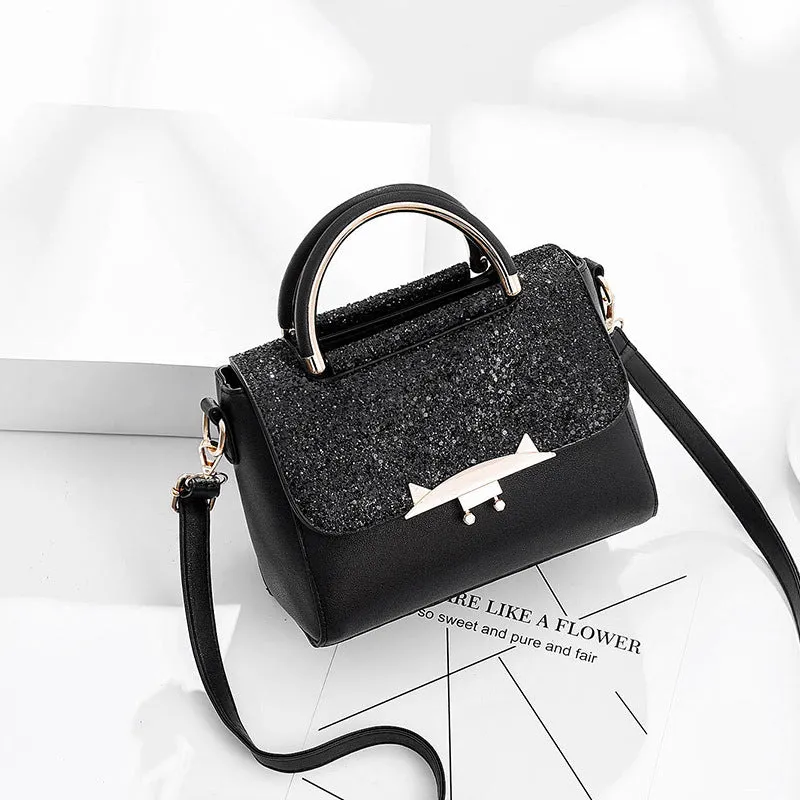 Style Casual Small Square Bag Fashion Sequin Lady Cute Crossbody Shoulder Handbag One