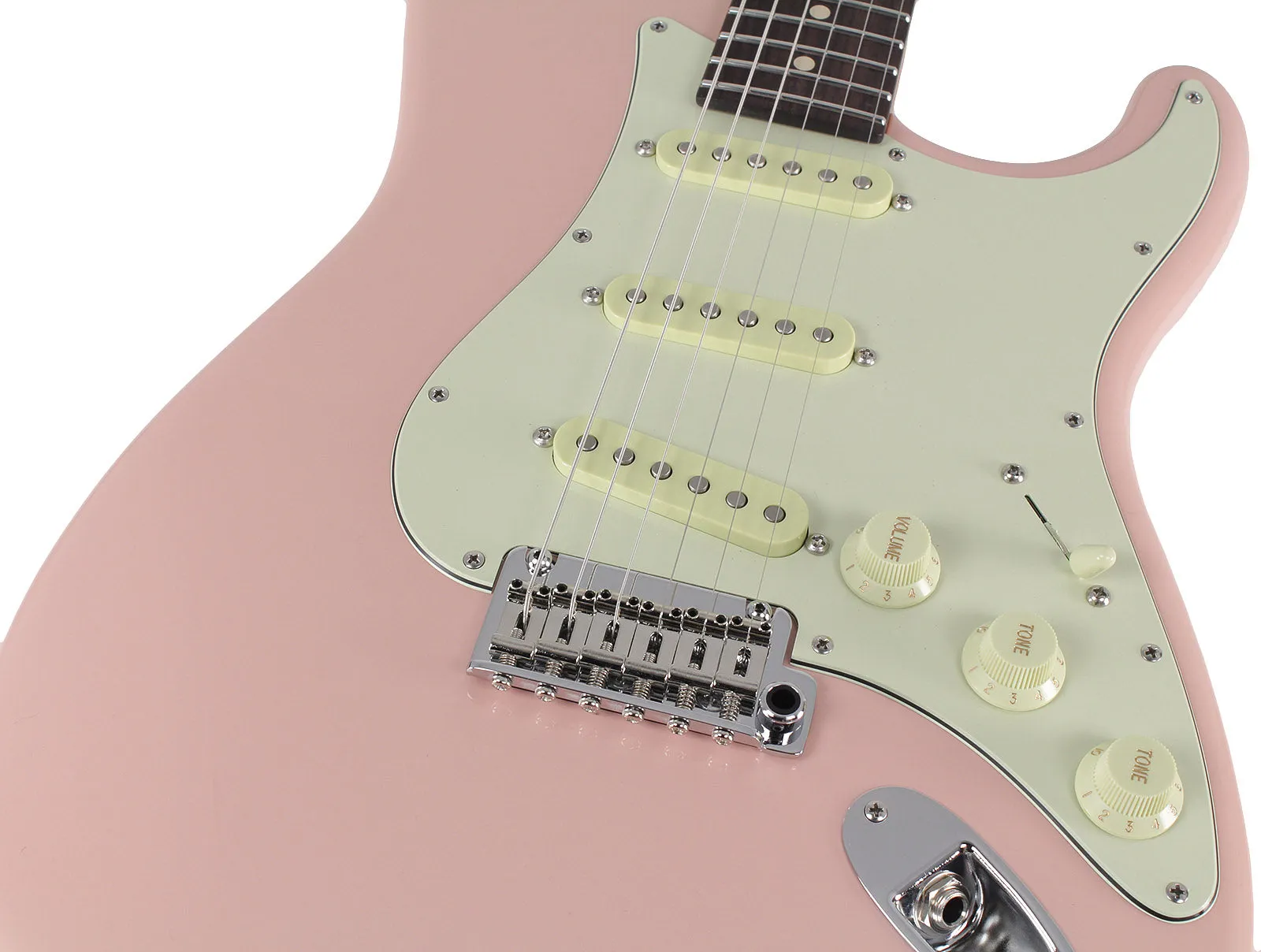 Suhr Classic S Roasted Select Guitar, Shell Pink, Rosewood