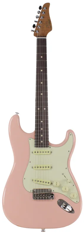 Suhr Classic S Roasted Select Guitar, Shell Pink, Rosewood