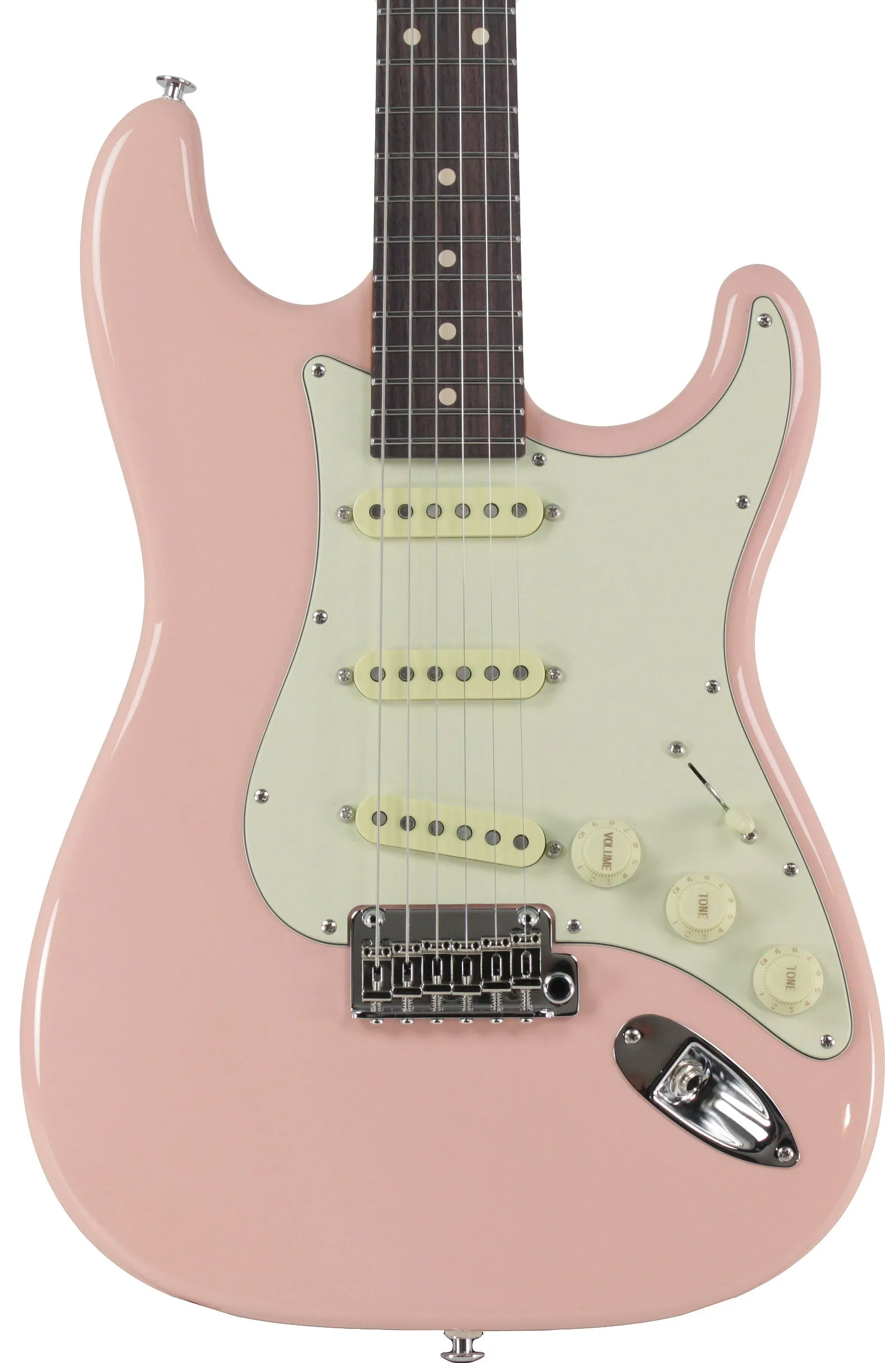 Suhr Classic S Roasted Select Guitar, Shell Pink, Rosewood