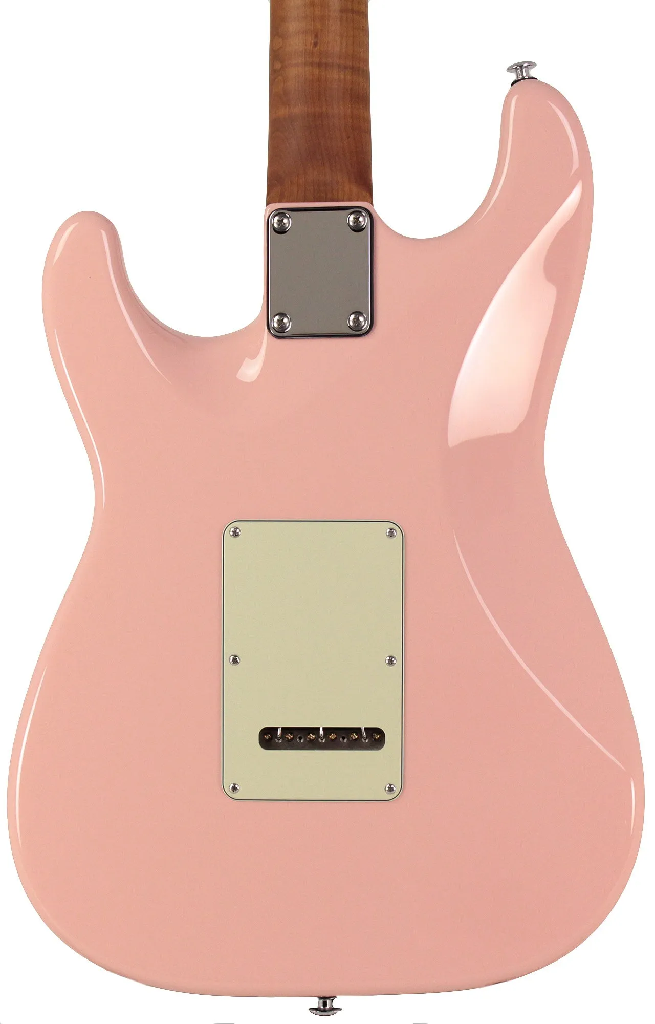 Suhr Select Classic S HSS Roasted Flamed Guitar, Shell Pink, Rosewood