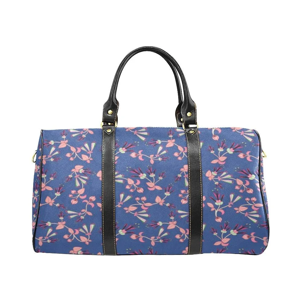 Swift Floral Peach Blue Waterproof Travel Bag