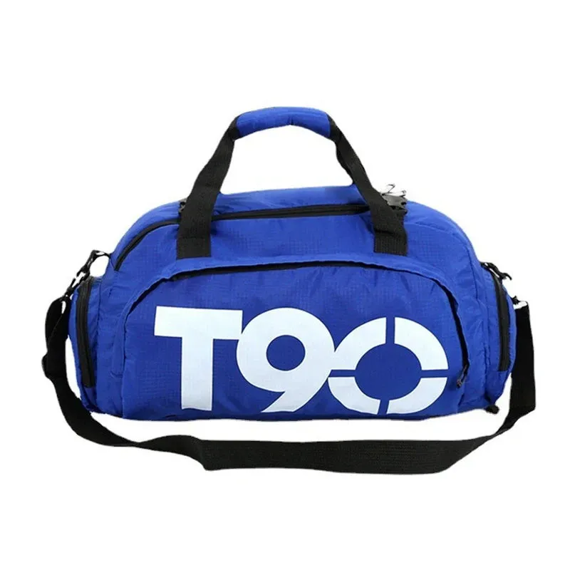 T90 Travel Duffle Gym Backpack Women Fitness Boston Luggage Handbag Sports Shoe Shoulder Weekend Big Tote Train Bag for Man