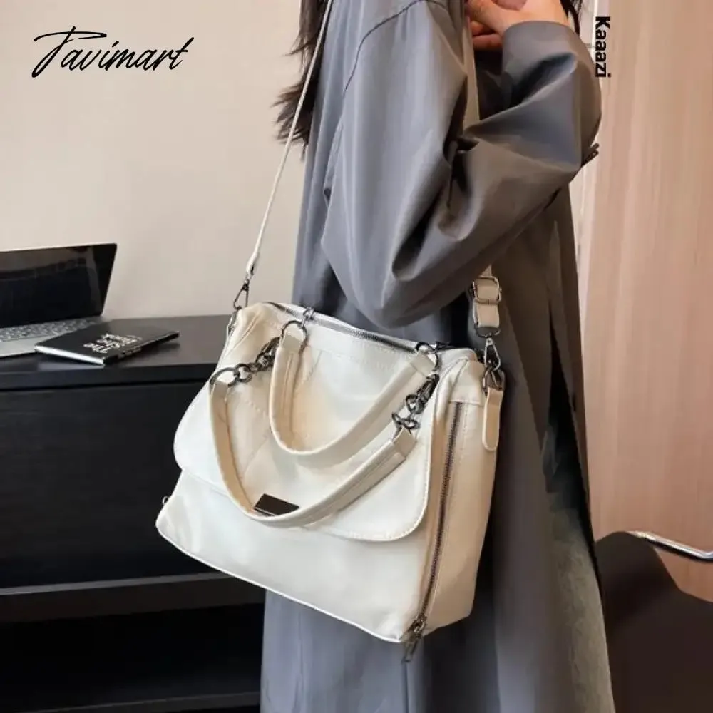 Tavimart Casuals Luxury Purses Shoulder Bag Solid Color New Designer Leather Handbag Women Work Crossbody Bag Trendy Large Capacity