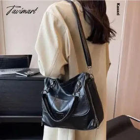 Tavimart Casuals Luxury Purses Shoulder Bag Solid Color New Designer Leather Handbag Women Work Crossbody Bag Trendy Large Capacity