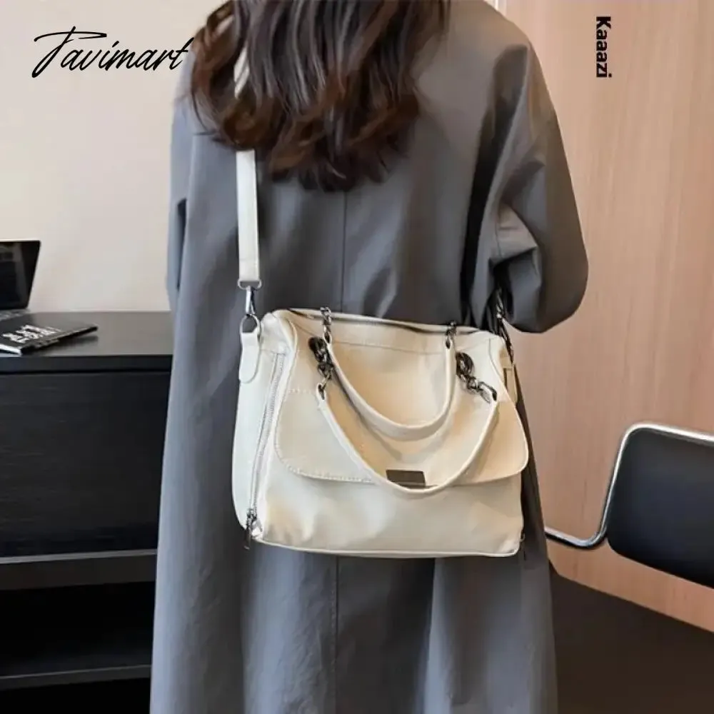 Tavimart Casuals Luxury Purses Shoulder Bag Solid Color New Designer Leather Handbag Women Work Crossbody Bag Trendy Large Capacity